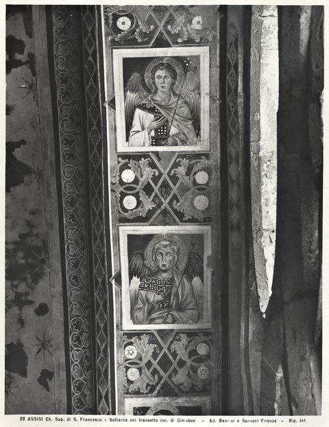 Sansoni, Mario/ Bencini, Giulio — Assisi. Ch. Sup. di S. Francesco - Sottarco nel transetto (sc. di Cimabue) — particolare